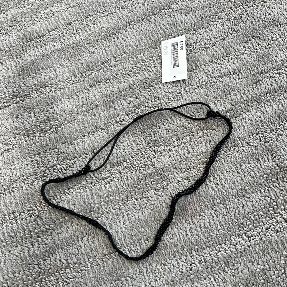 H&M Black beaded headband Brand New with tag